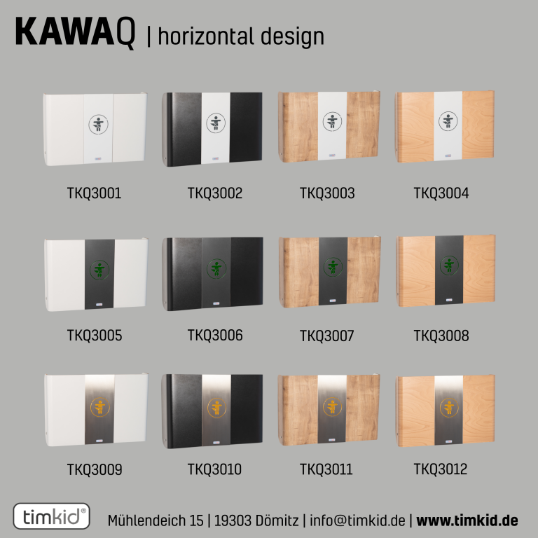 Kawa Q wit - Eiken met Antraciet staal