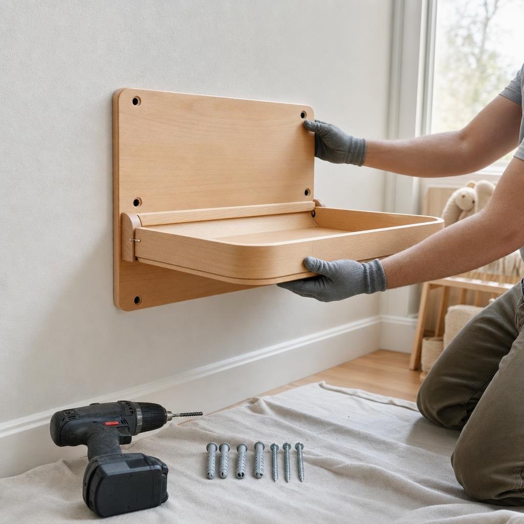 Pluggen en schroeven wandcommode